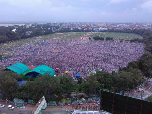 लालू यादव ने किया अपना शक्ति प्रदर्शन, गांधी मैदान में उमड़ा जनसैलाब