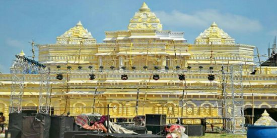 बिहार के इस जिले में ₹50 लाख के खर्च से तैयार हो रहा राम मंदिर के मॉडल पर आधारित पंडाल