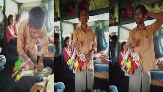 ट्रेन के सफर में इस दिव्यांग खिलौने वाले की खुद्दारी दिखी