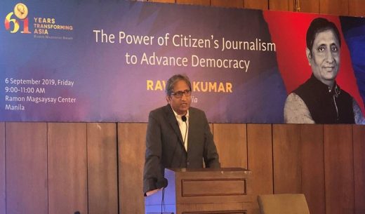 बिहार के रविश कुमार कुमार ने मनीला में प्रतिष्ठित रेमन मैग्सेसे सम्मान ग्रहण किया